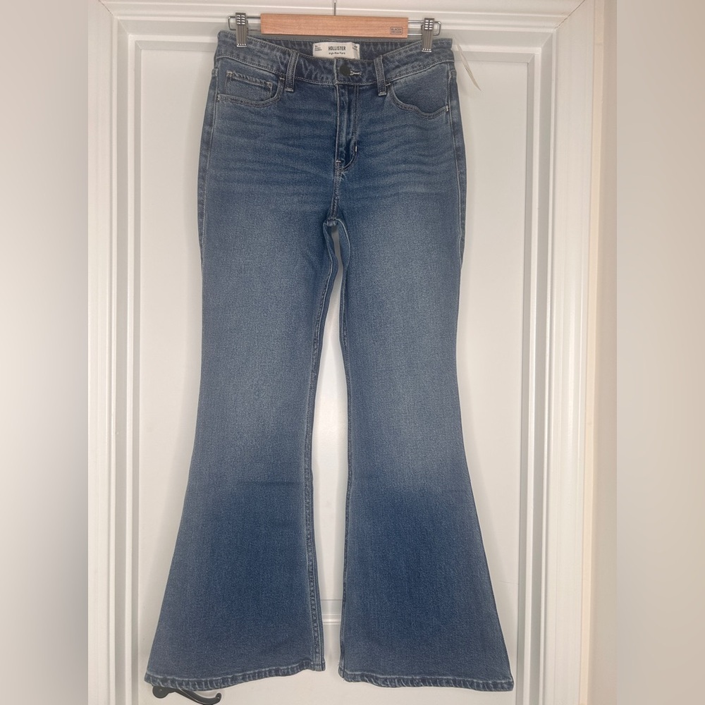 Hollister Women’s High Rise Medium Wash Flare Jeans, Sz. 8R NEW WITH TAGS - Picture 12 of 13